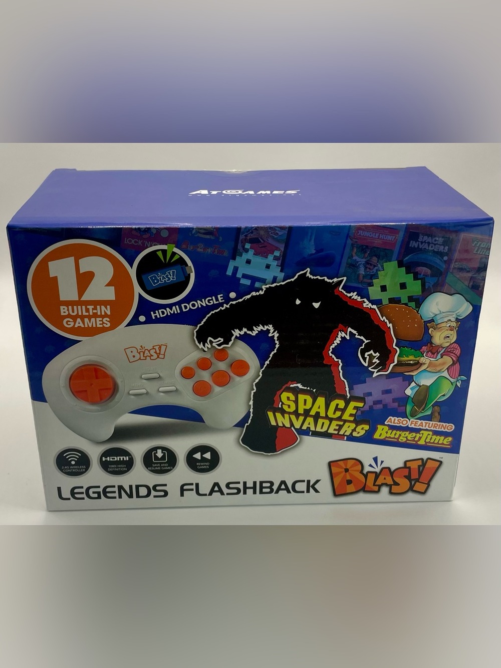 Legends Flashback Blast 12 Built In Games Space Invaders & More HDMI Plug N Play
